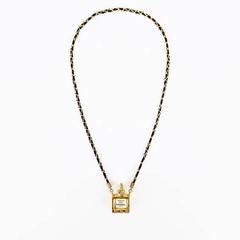 Chanel No5 Perfume Bottle Pendant Gold Chain Necklace