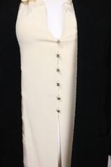 Chanel Black Boucle Wool Jacket with Beige Silk Detectable Collar Vest
