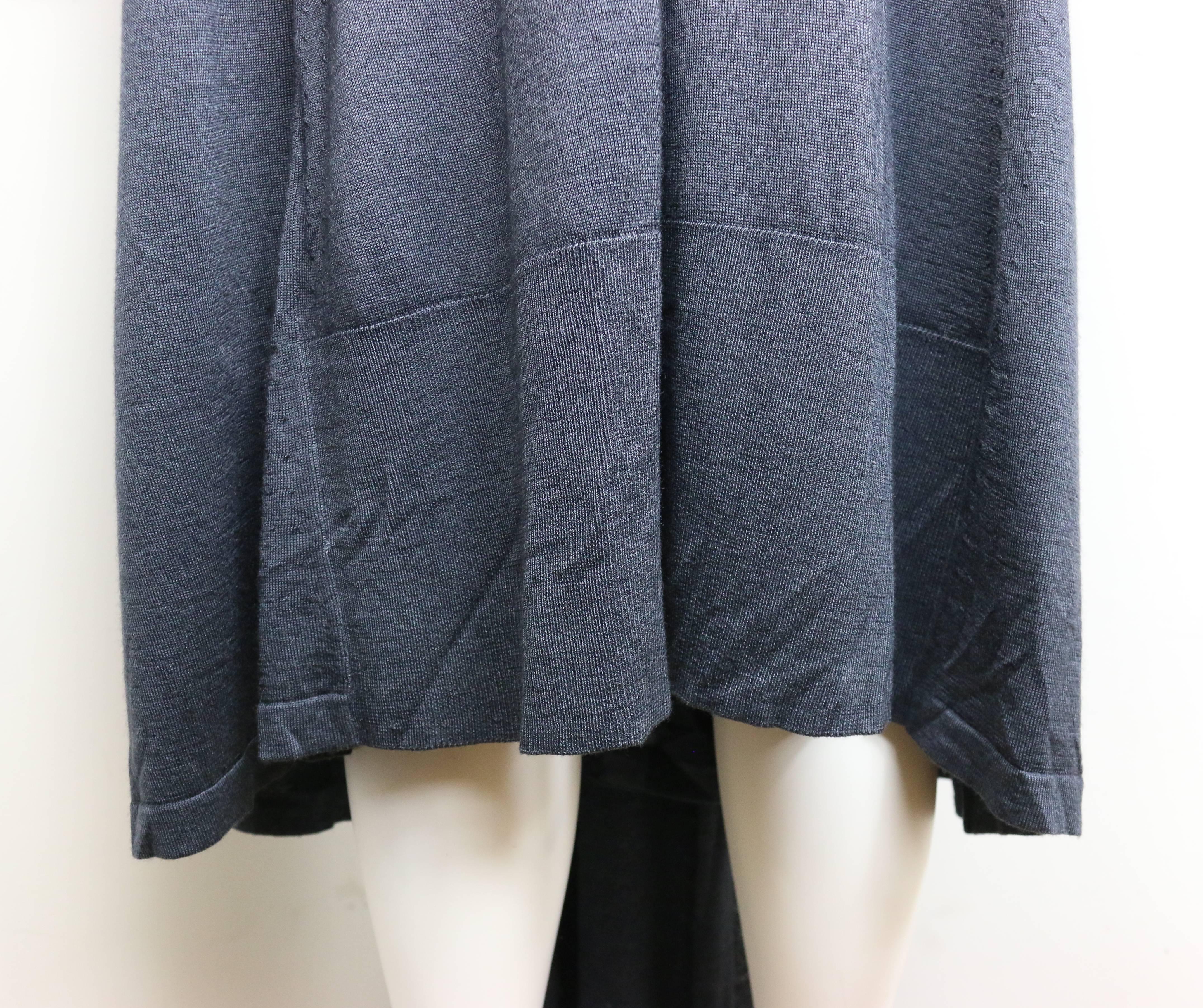 Yves Saint Laurent by Stefano Pilati Grey Wool Long Maxi Dress For Sale 2