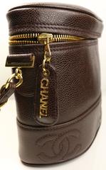 Chanel Brown Caviar Leather Camera Bag