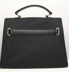 Moschino Black Nylon Kelly Bag