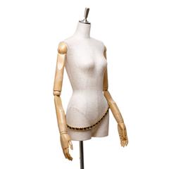 Chanel Black Medallion Gold Chain Belt