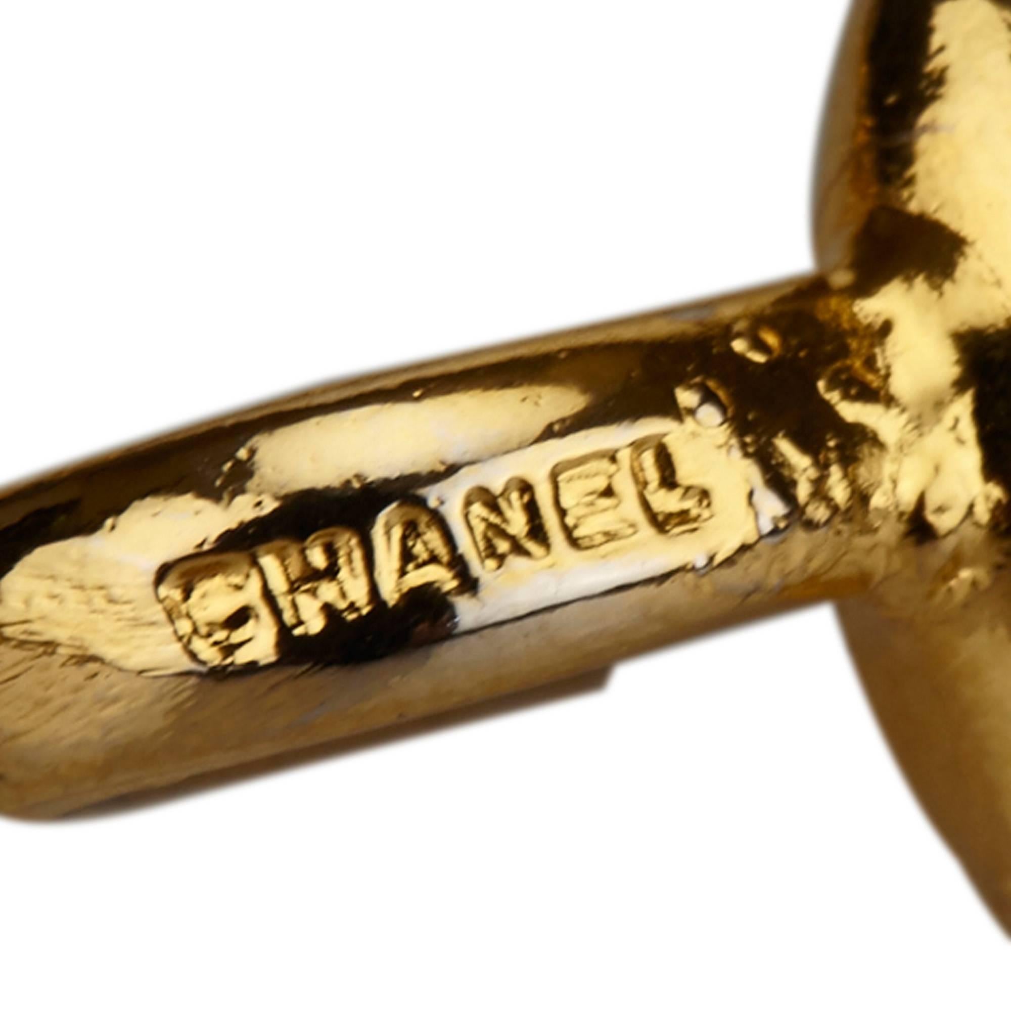 Brown Chanel Black Medallion Gold Chain Belt