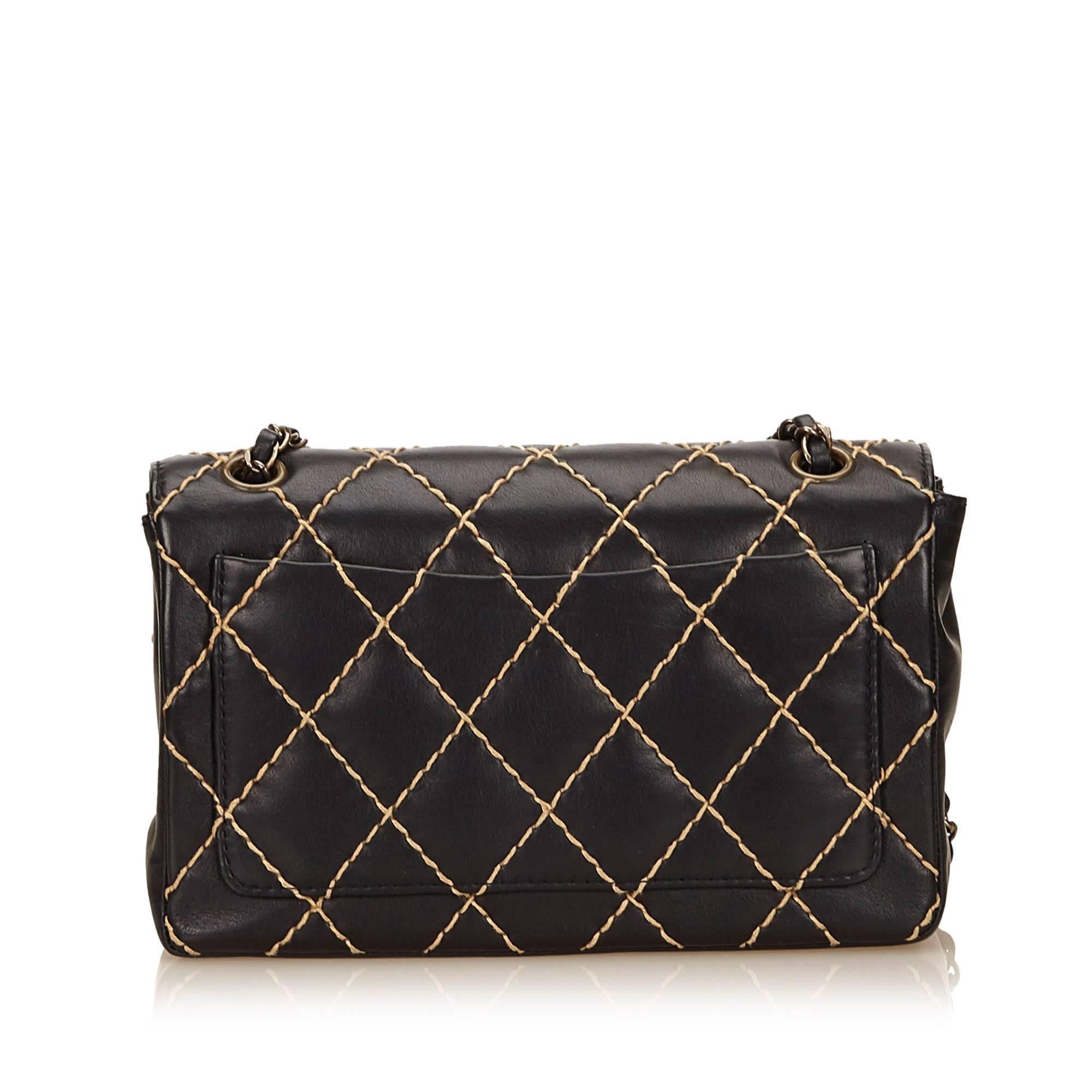chanel wild stitch flap bag