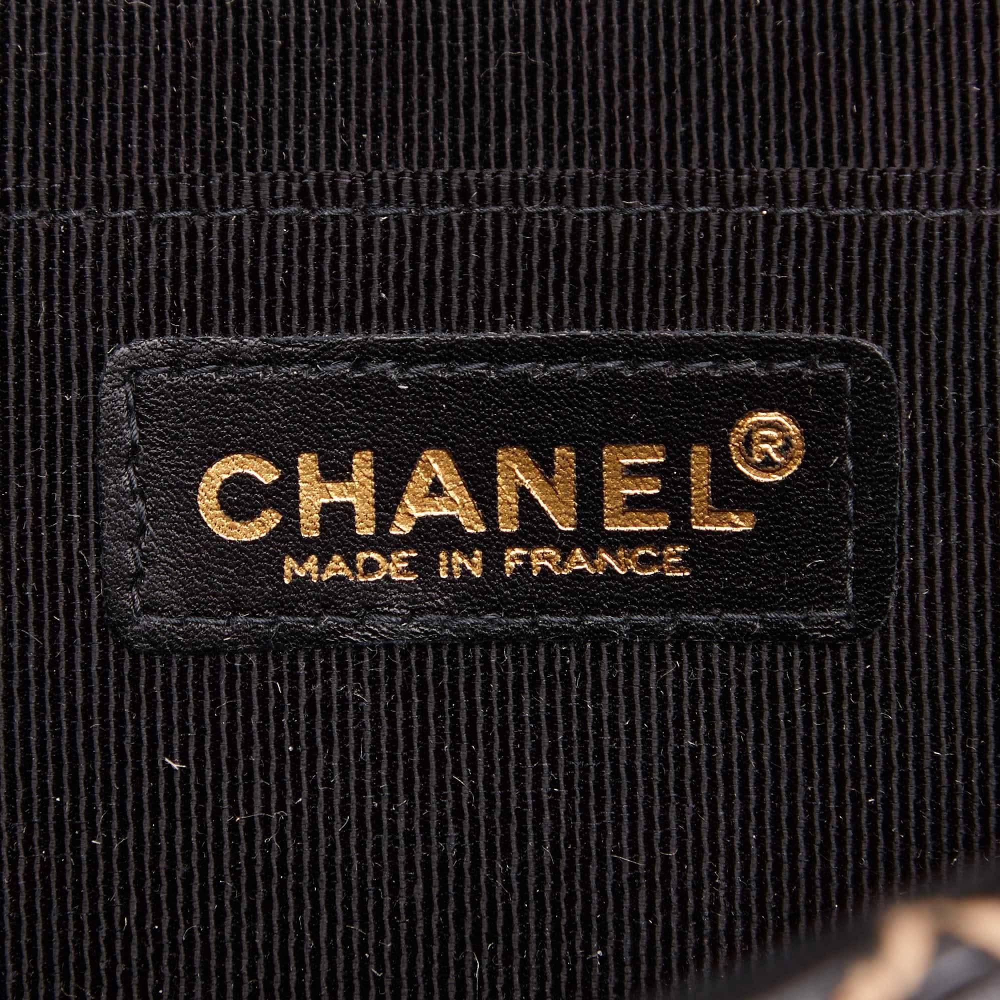 Chanel Black Quilted Lambskin Wild Stitch Flap Bag In Excellent Condition In Sheung Wan, HK