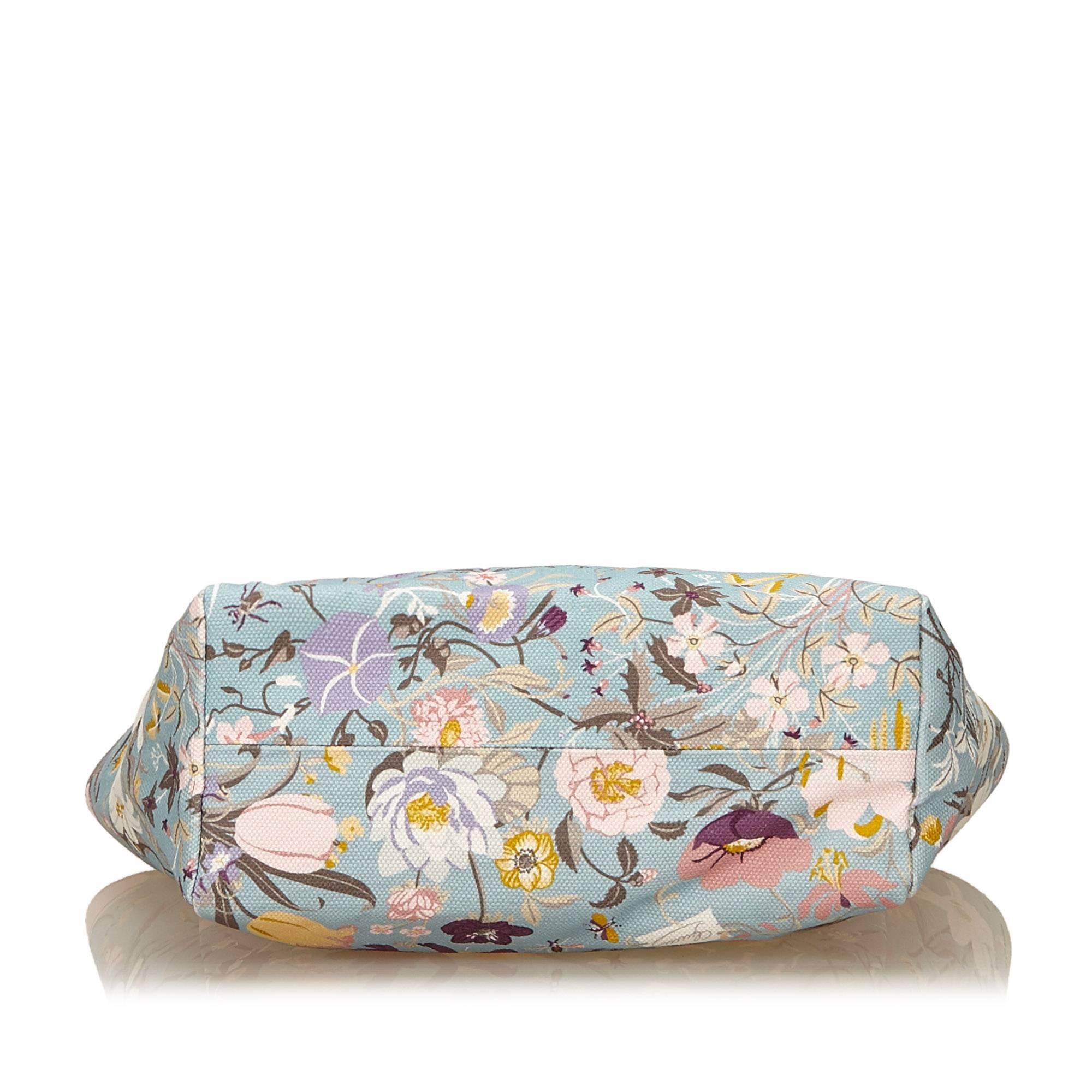 gucci floral canvas bag