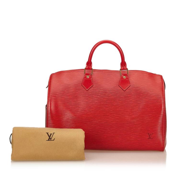Purse Bling Speedy 35 Base Shaper, Red Bag Shaper for LV Speedy Bags and Other LV Totes, Vegan Leather (Red, Speedy 35)