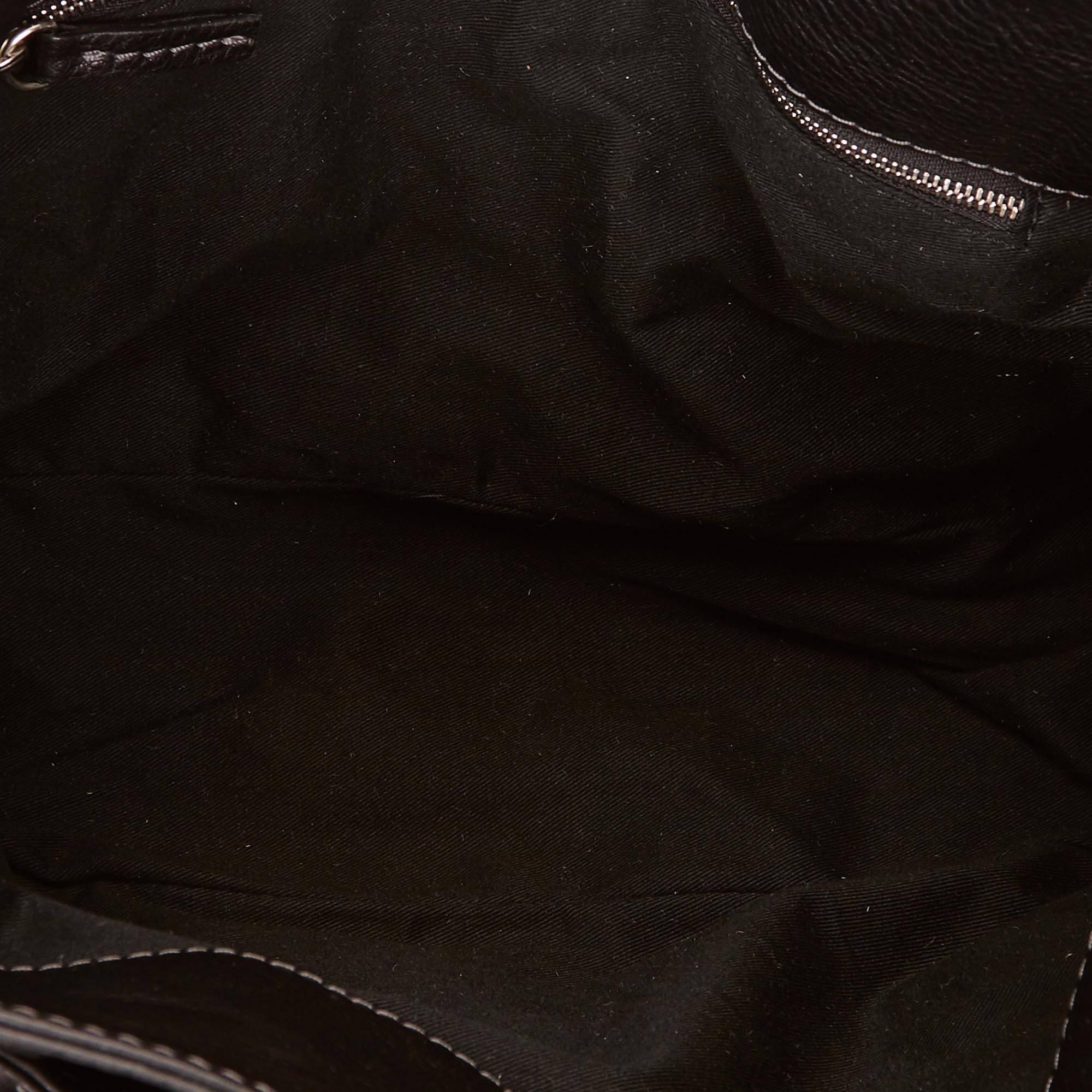Chloe Paddington Tote Tasche aus schwarzem Leder mit Reißverschluss Damen