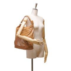 Balenciaga Beige Leather Motocross Giant Day Bag