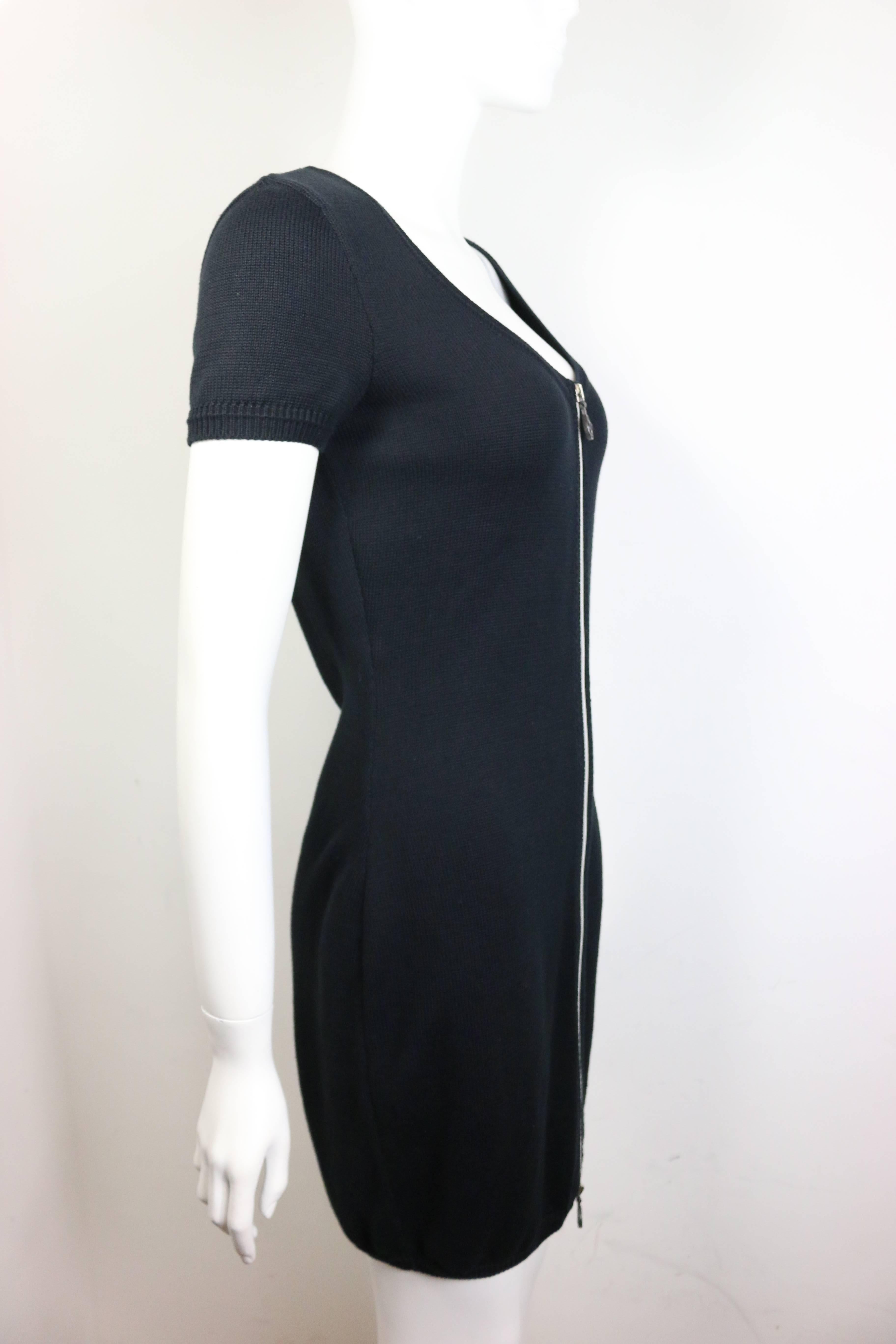 black zipper dress