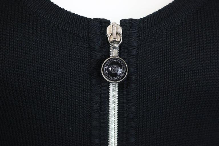 Gianni Versace Black Zipper One Piece Dress For Sale at 1stDibs