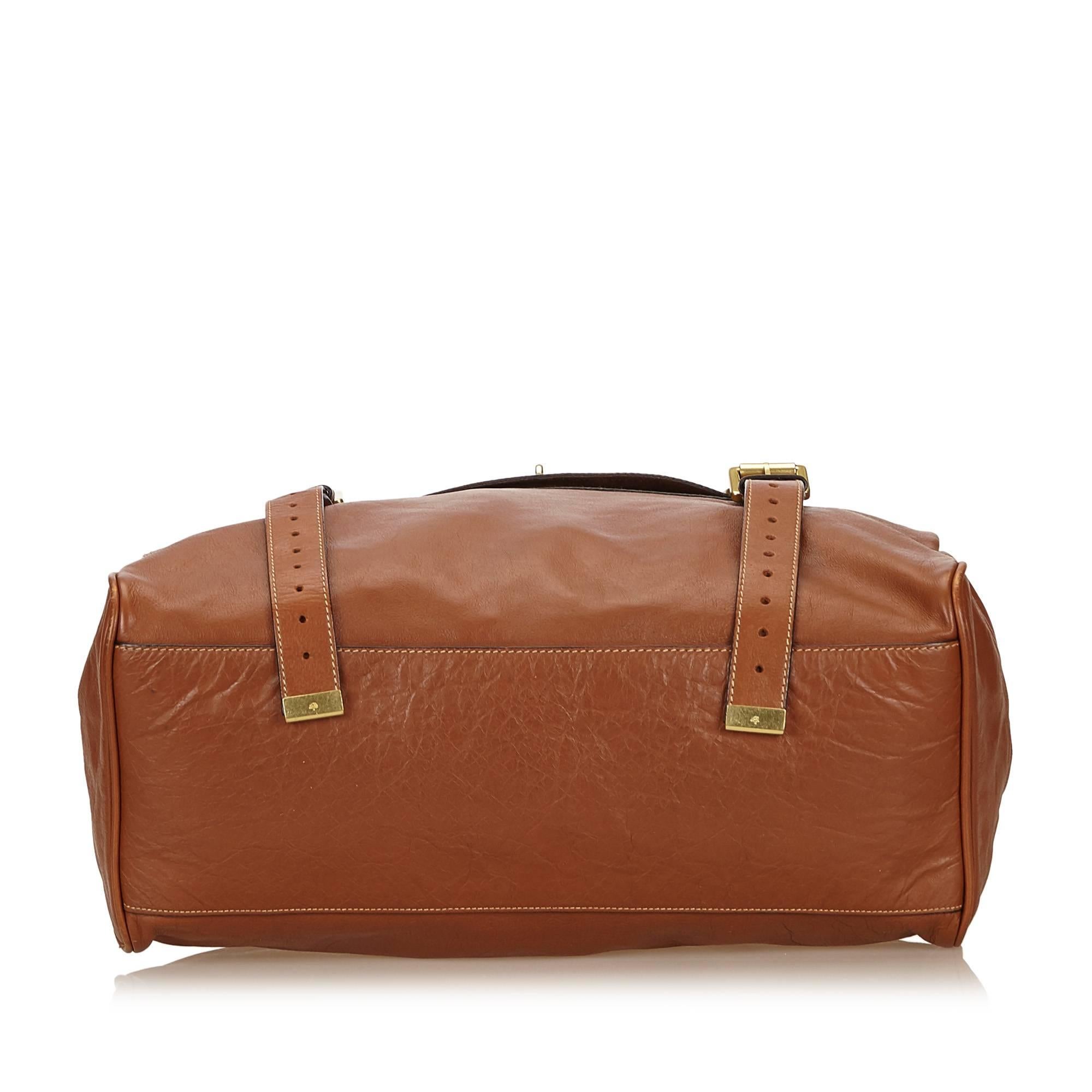 Women's Mulberry Brown Leather Alexa Shoulder Bag