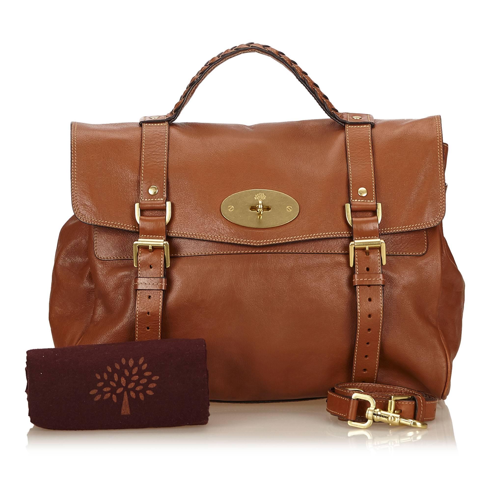 Mulberry Brown Leather Alexa Shoulder Bag 4