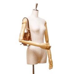 Yves Saint Laurent Bronze Metallic Leather Sac Bow Bag