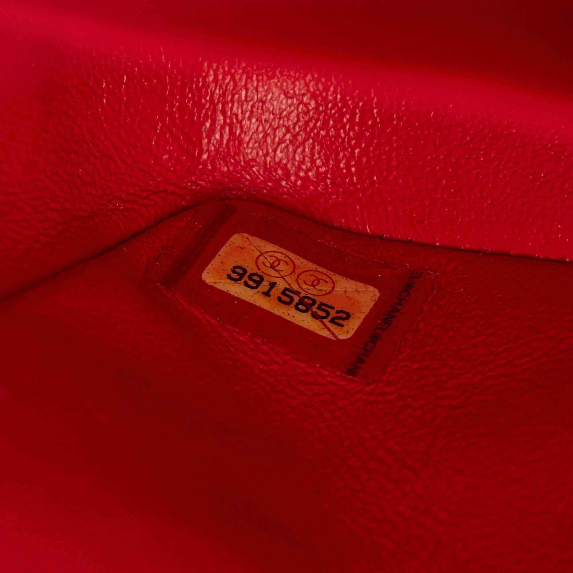 Chanel Classic Medium Red Lambskin Leather Double Flap Bag at 1stDibs ...