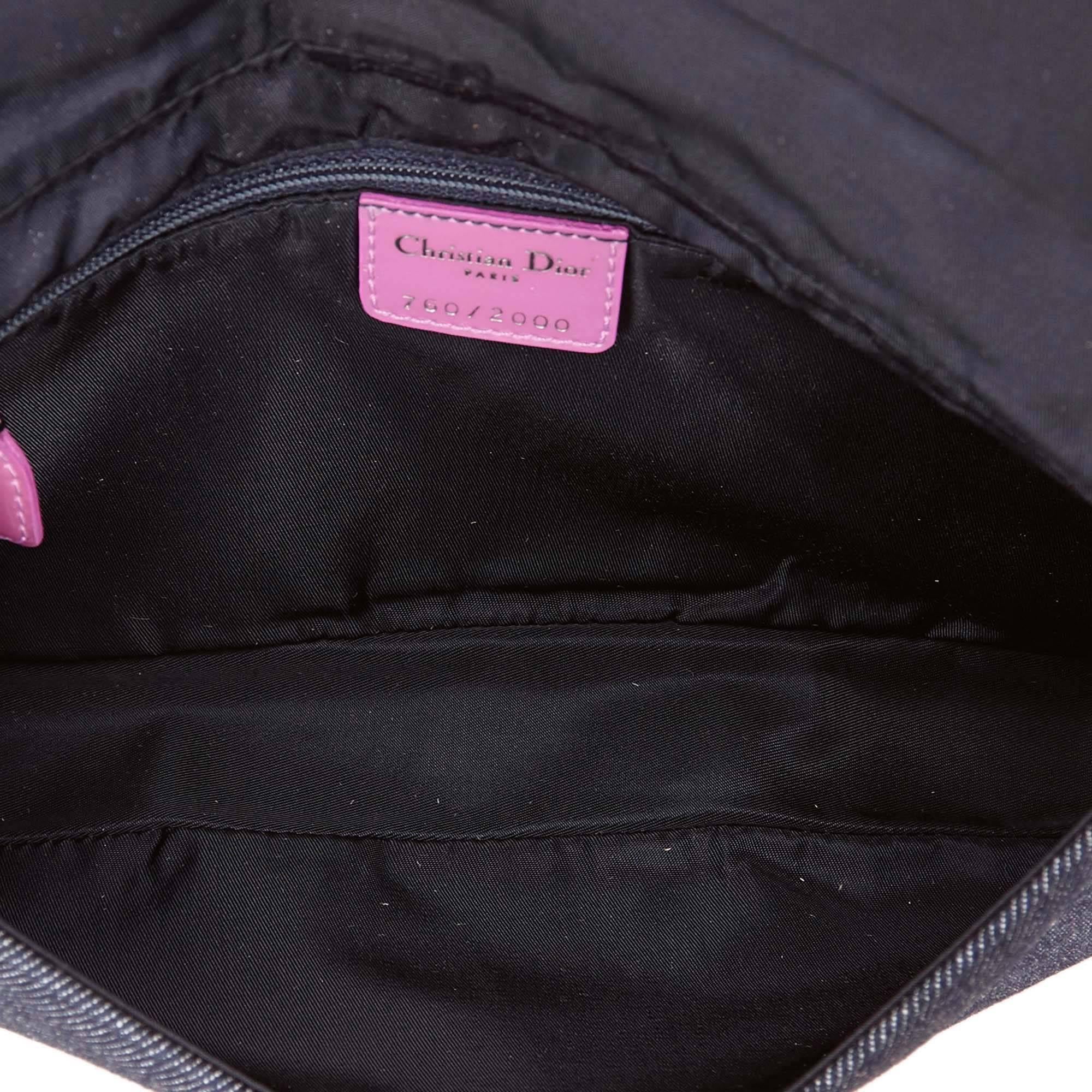 Christian Dior Denim Colour Beaded Malice Handbag 1