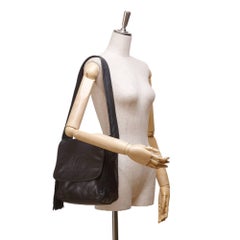 Chanel Black Lambskin Leather "CC" Logo with Tassel Shoulder Bag