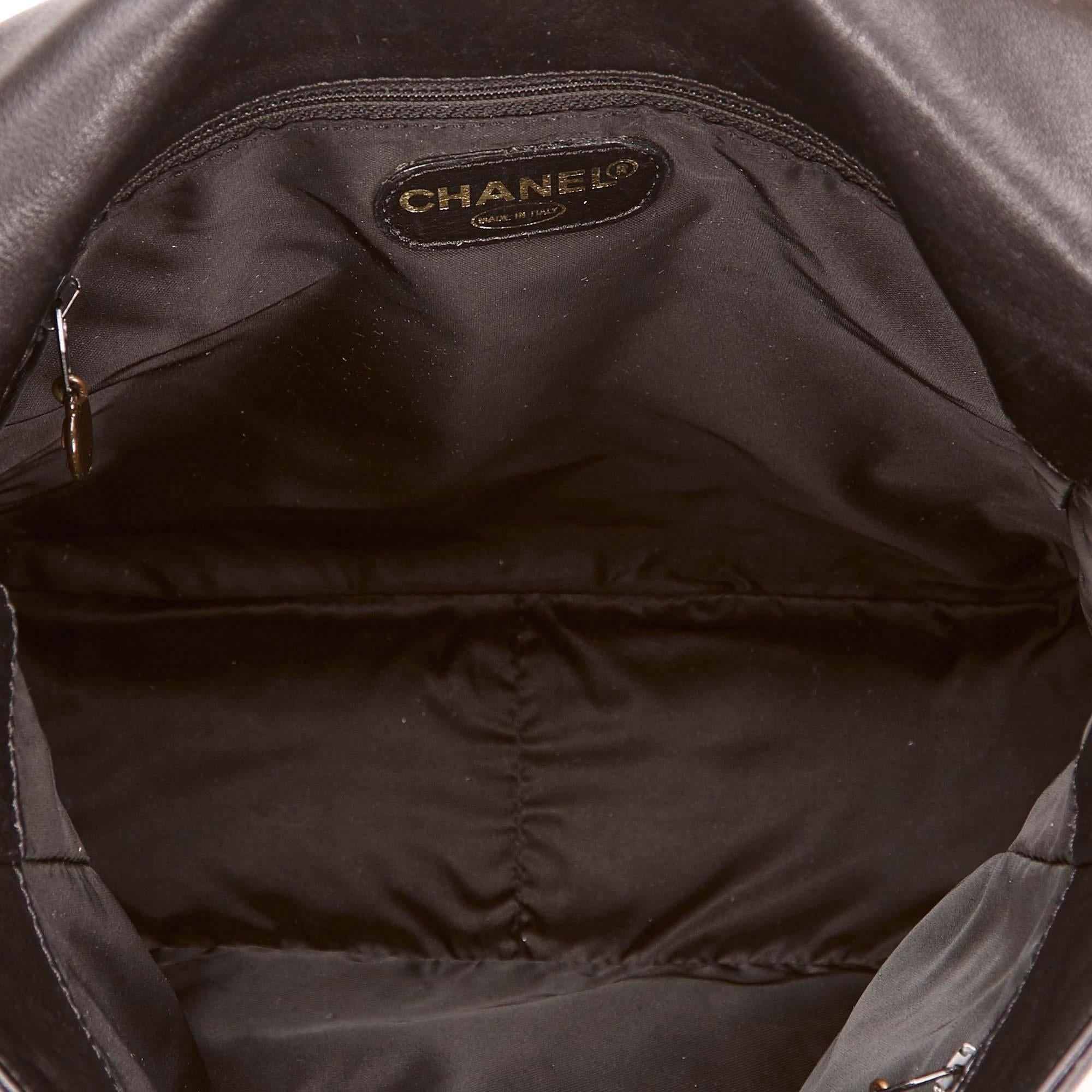 Chanel Black Lambskin Leather 