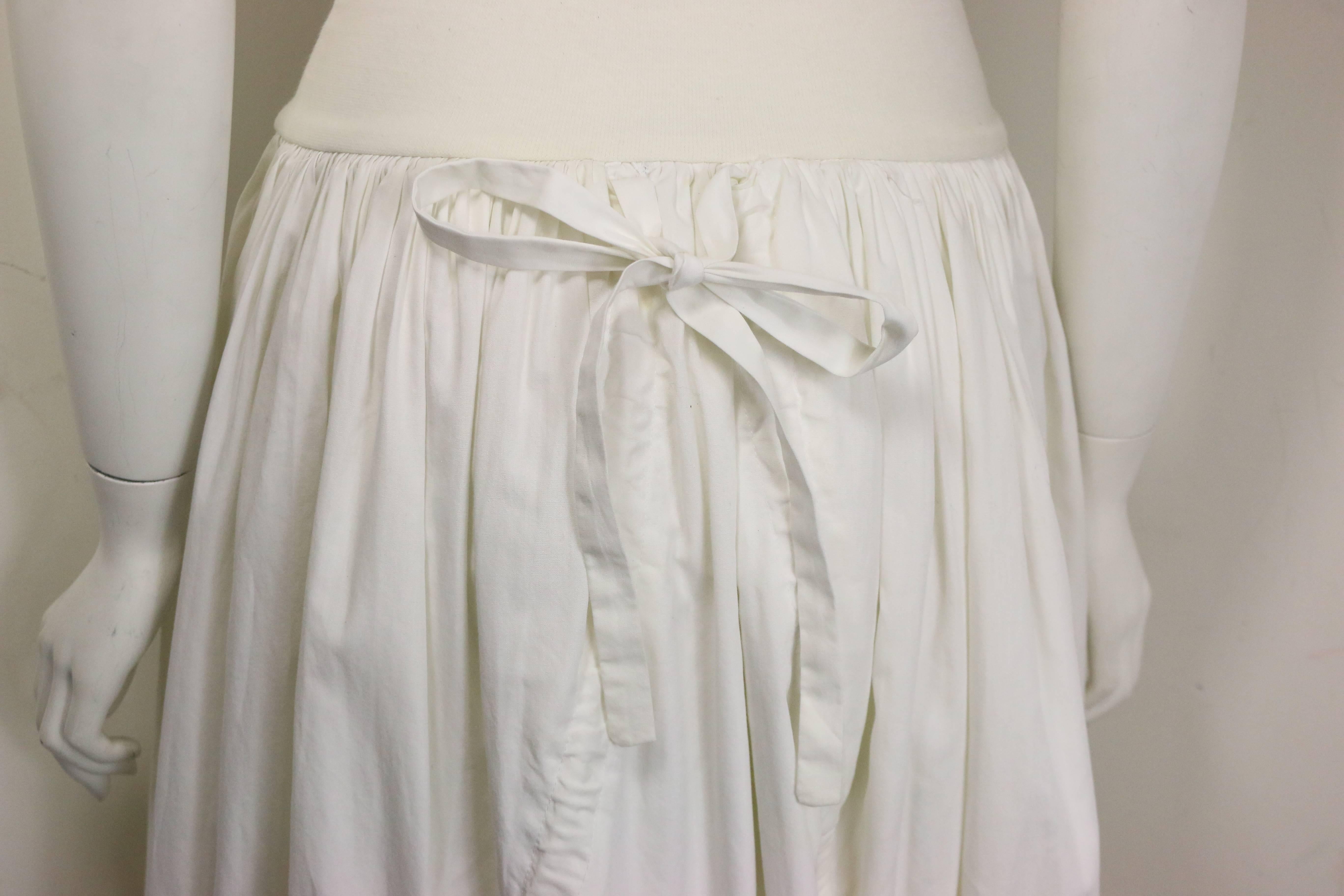 Dolce and Gabbana White Cotton Strapless Dress In Good Condition In Sheung Wan, HK