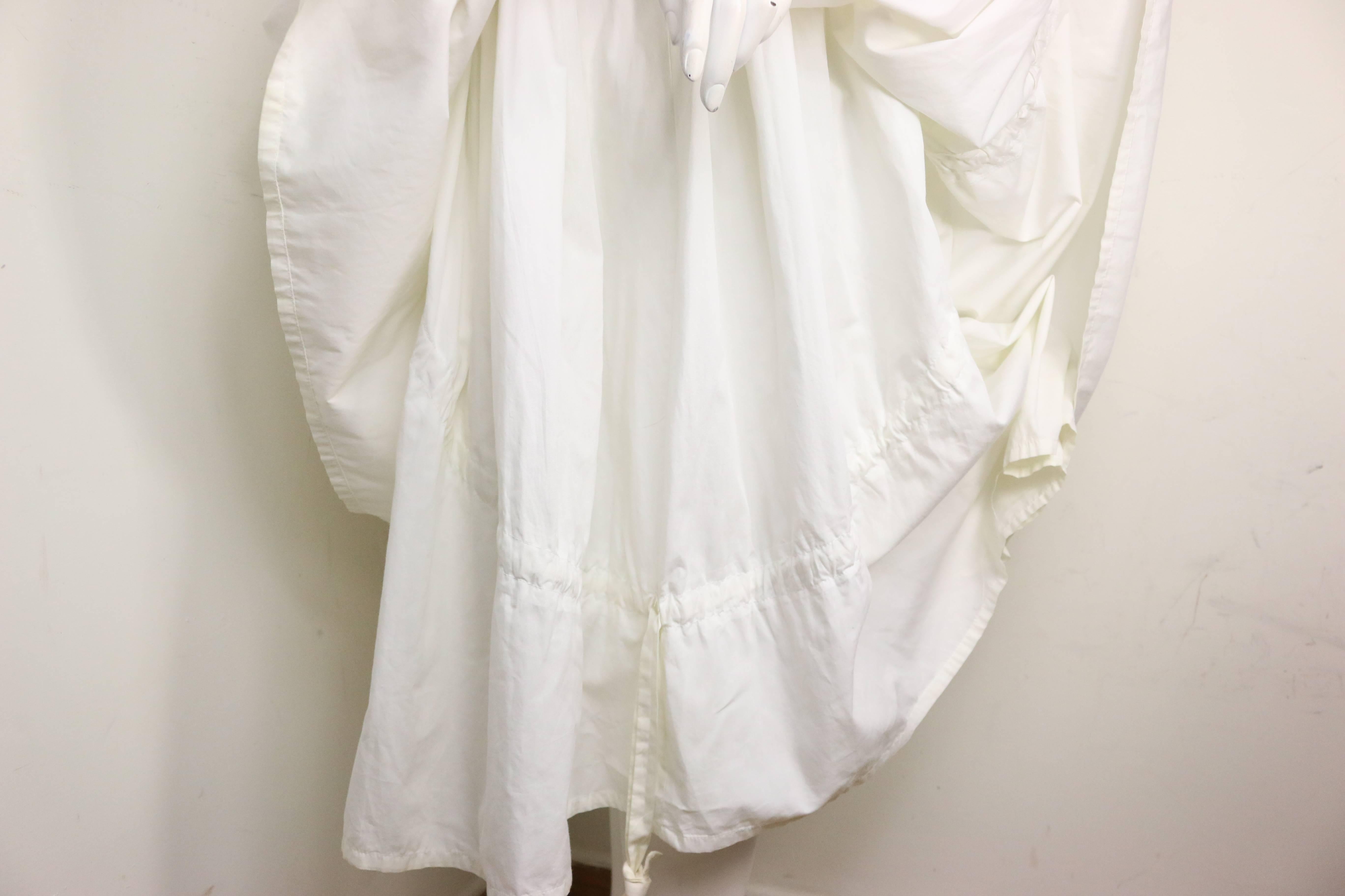 Dolce and Gabbana White Cotton Strapless Dress 1