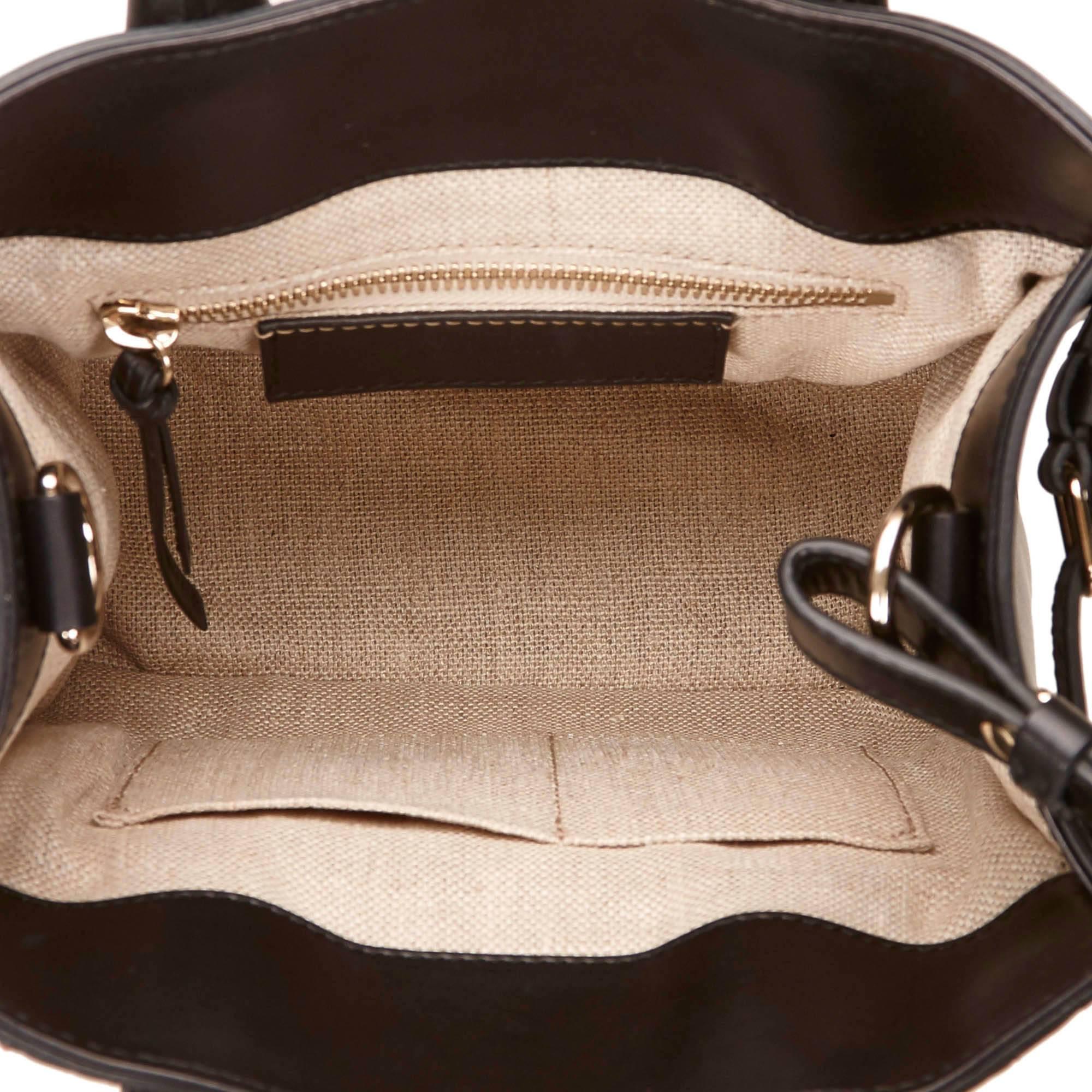 Women's Balenziaga Black and Brown Python Mini Padlock All Afternoon Shoulder Bag