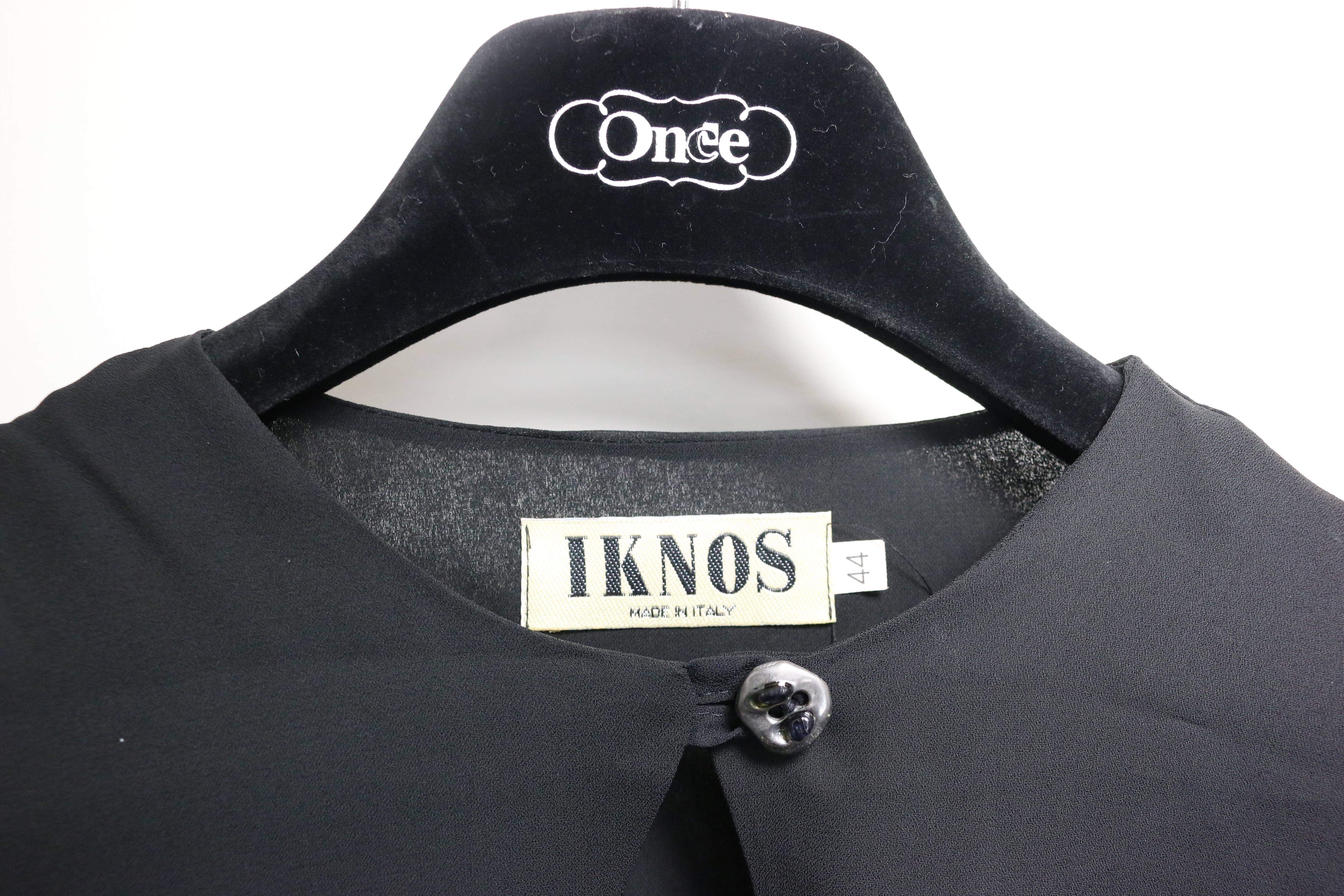 Ikons Black Polyester Cape Sleeves Jacket  For Sale 3