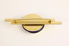 Charles Jourdan Gold Toned Navy Metal Star Brooch