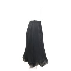 Retro Chanel Black Silk Skirt