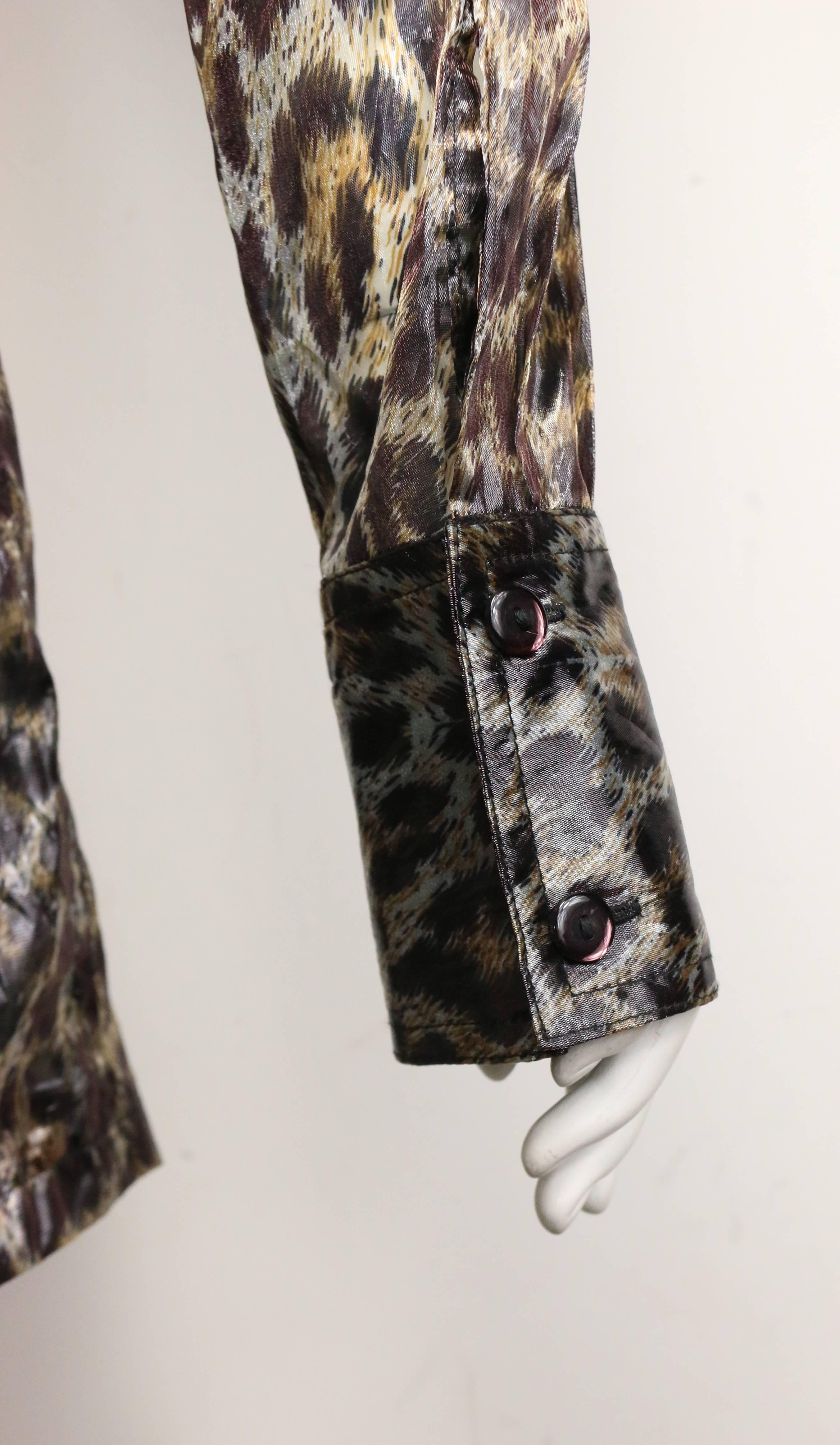 Plein Sud Leopard Print Belted Jacket  For Sale 1