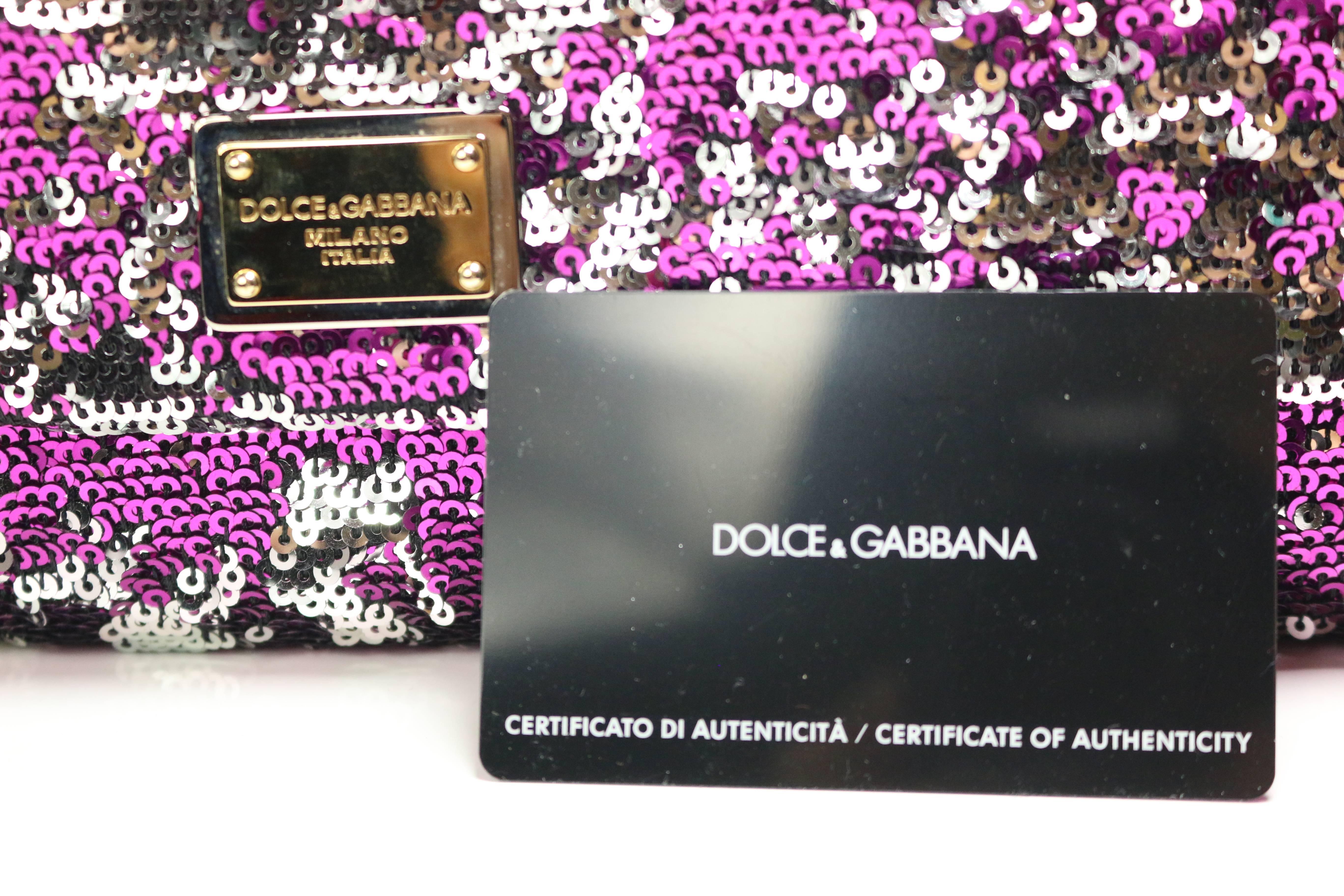 Women's Dolce And Gabbana Multi Colour Sequins Shoulder Bag