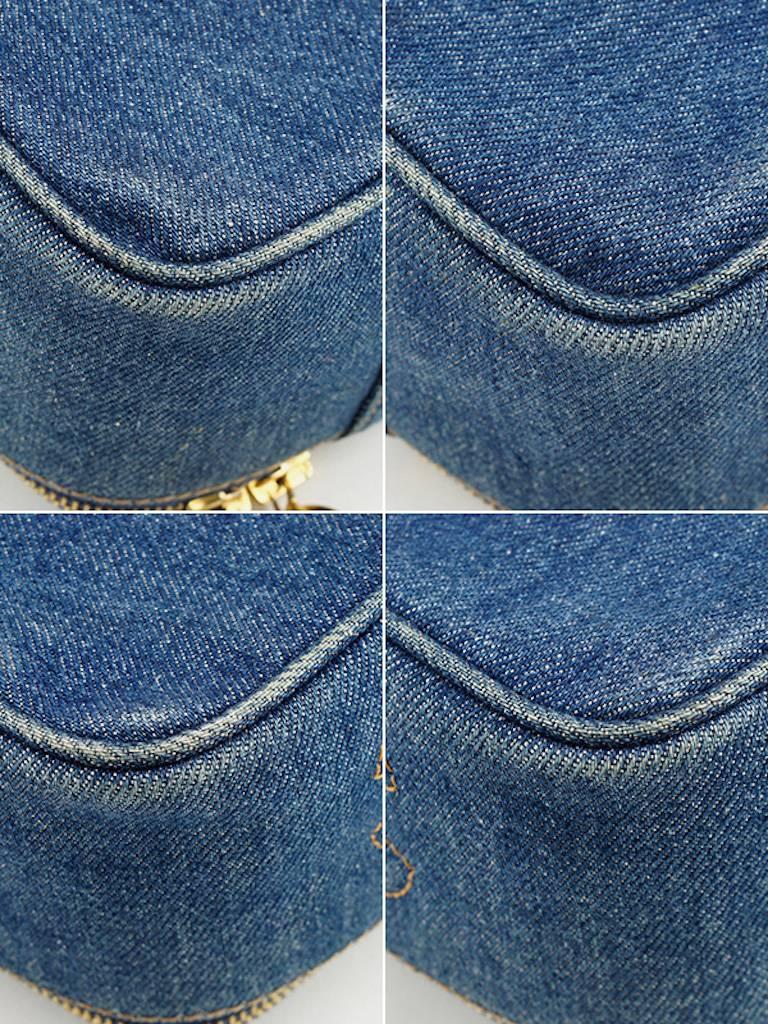 Gray Chanel Denim Square Vanity Bag