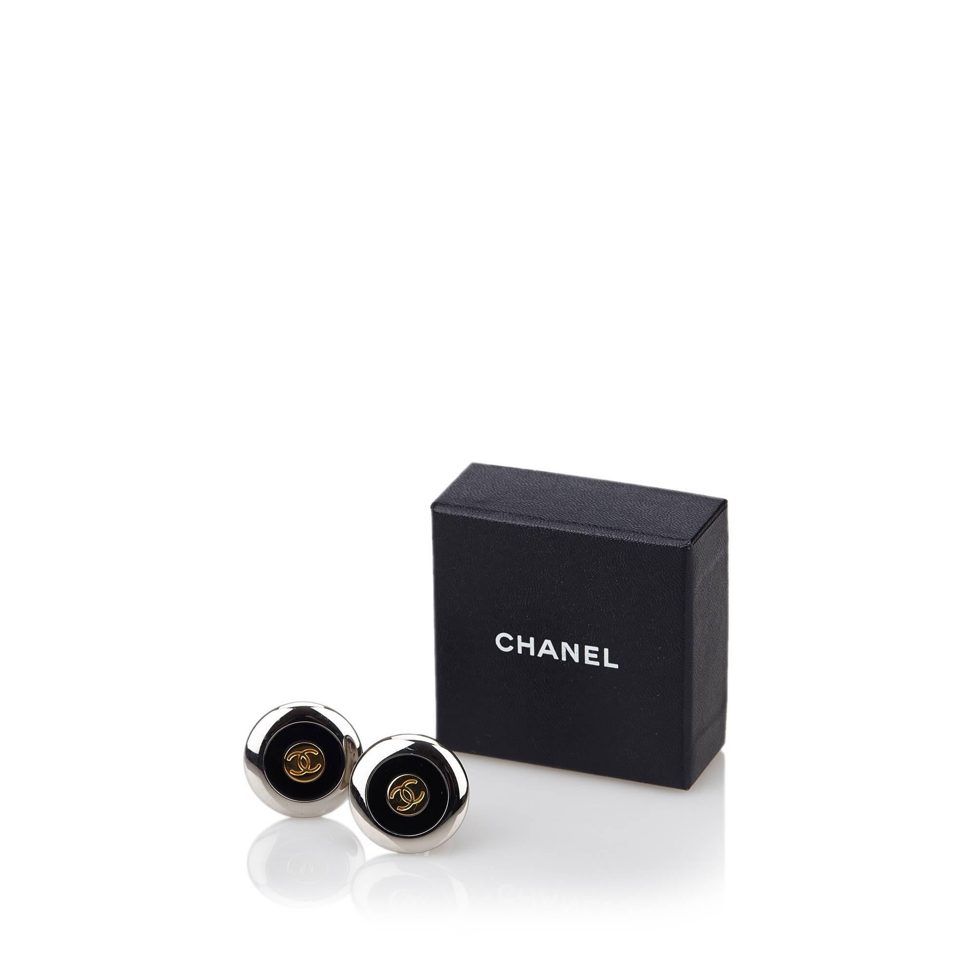 Chanel Round Silver Plate Gold 