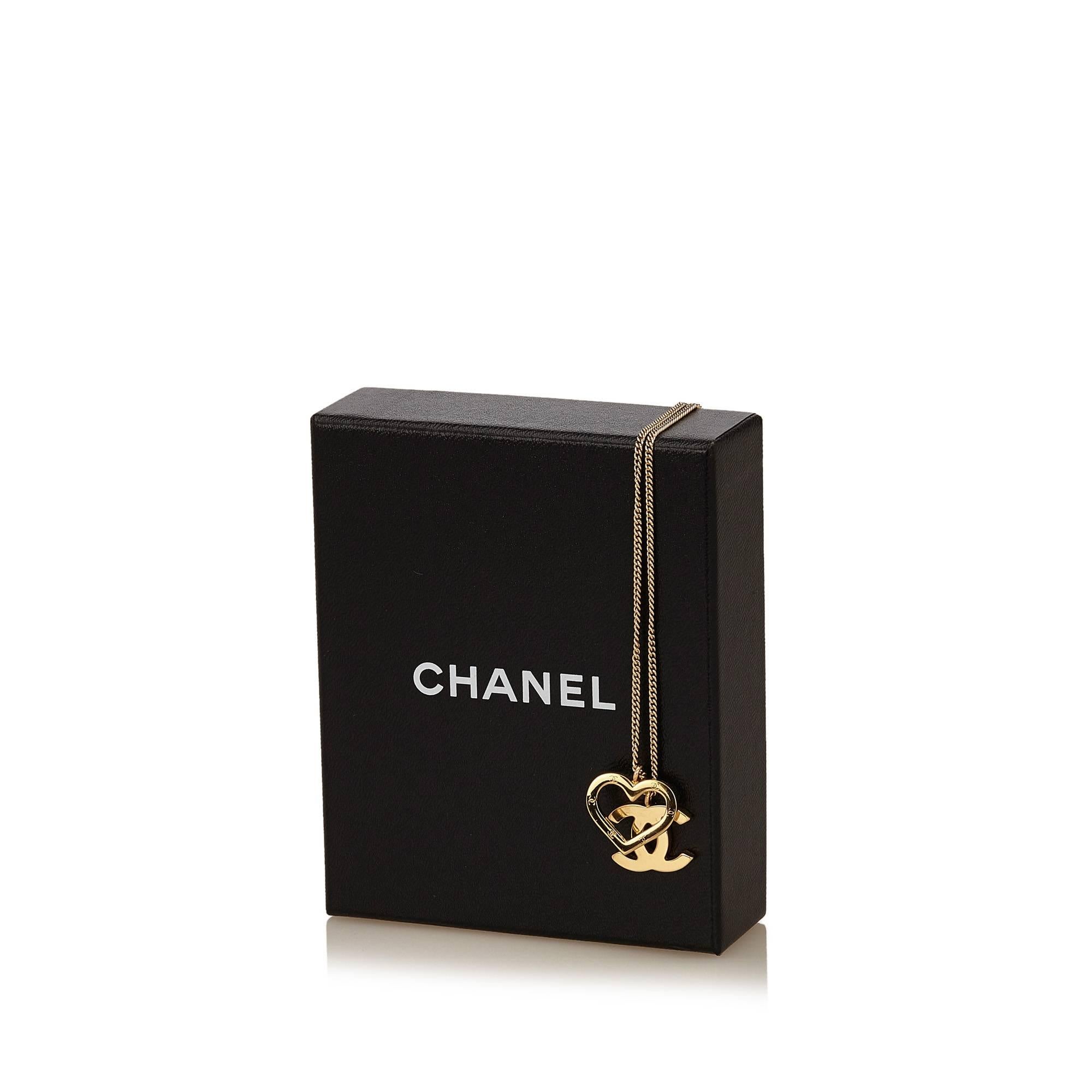 Chanel Gold Toned Heart and 