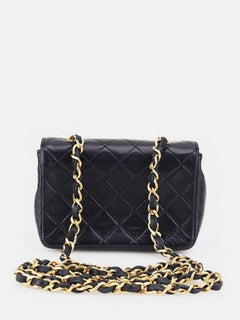 Chanel Black Quilted Lambskin Mini Flap Shoulder Bag