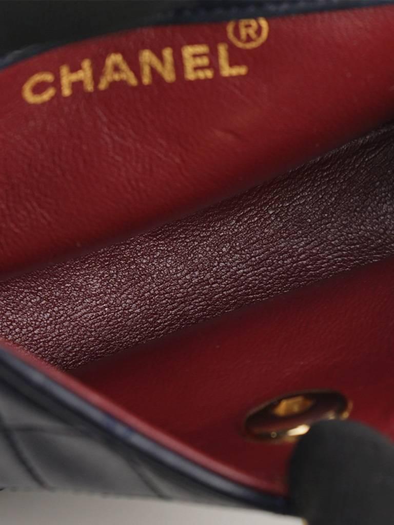 Chanel Black Quilted Lambskin Mini Flap Shoulder Bag 3