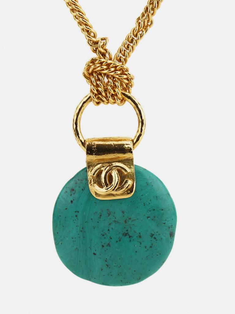 chanel turquoise necklace