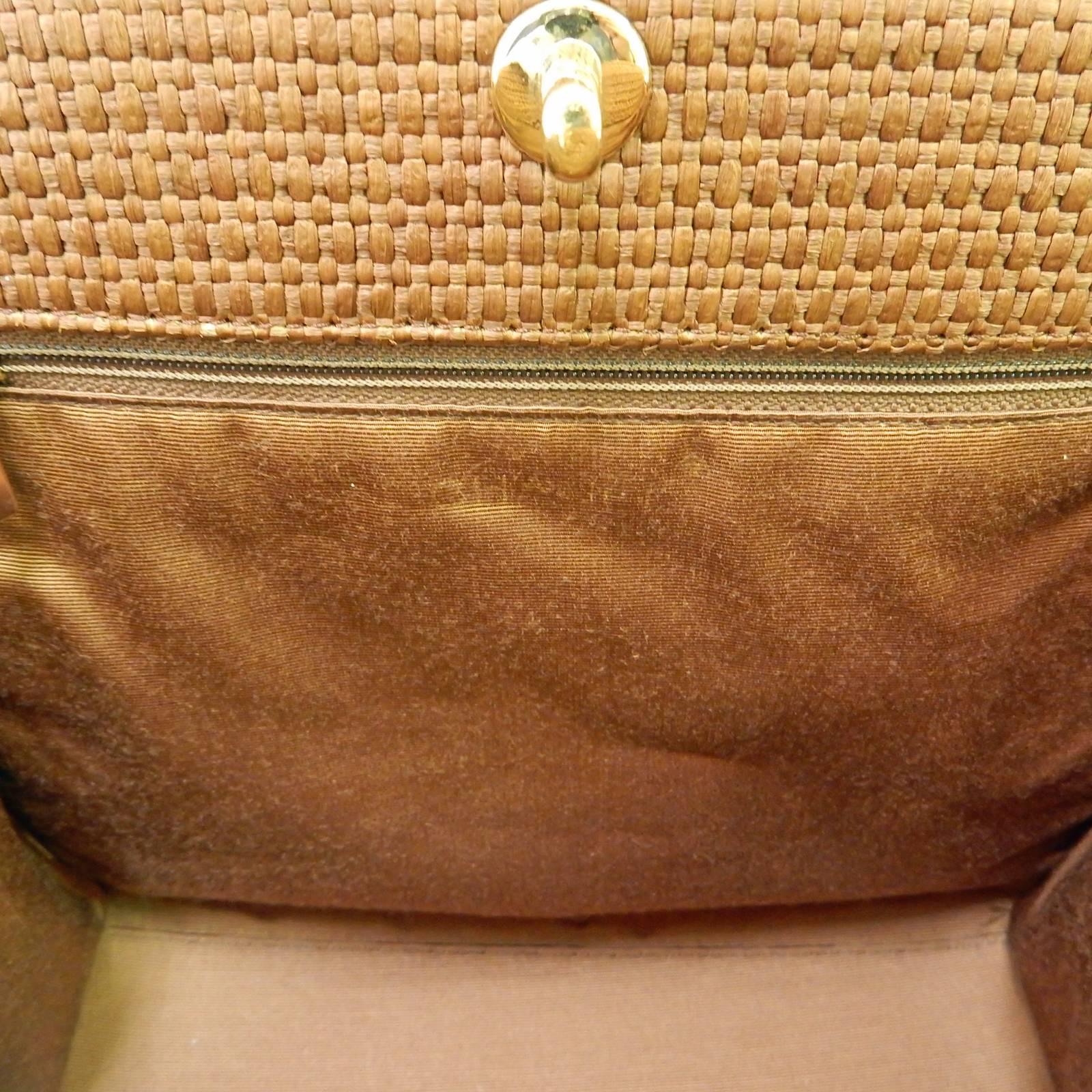 Chanel Brown Bamboo Gold Chain Shoulder Bag 4