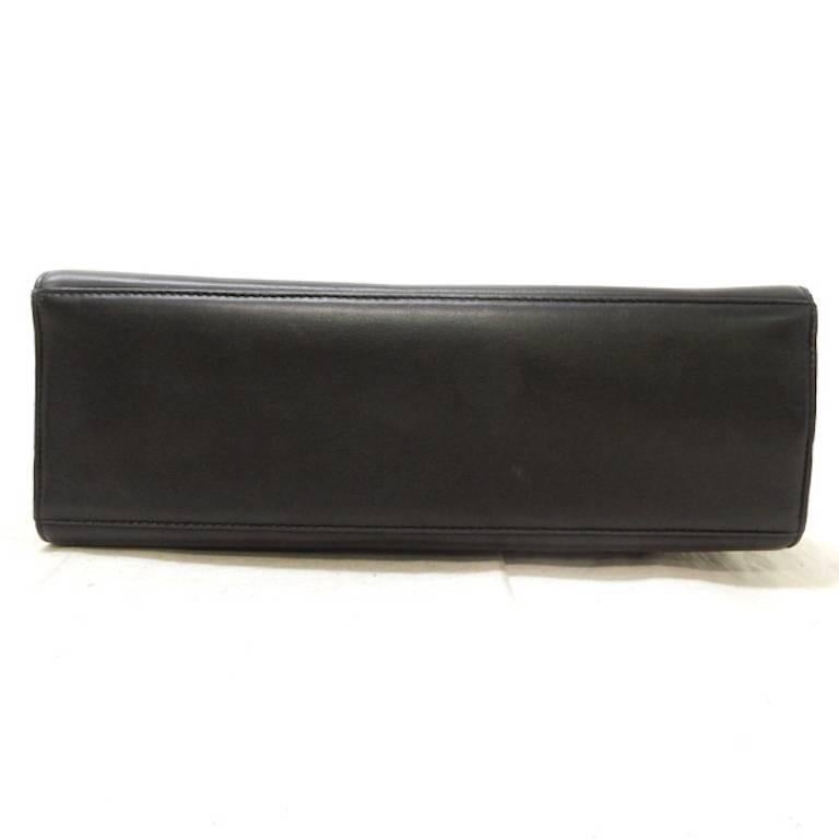 Chanel Black Lambskin Leather Tortoiseshell Handle Handbag at 1stDibs ...