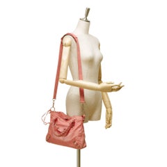 Balenciaga Pink Leather Giant Town Shoulder Bag