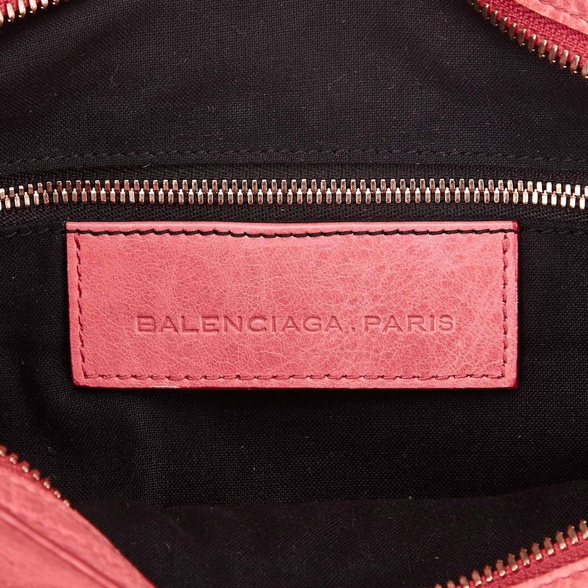 Balenciaga Pink Leather Giant Town Shoulder Bag 1