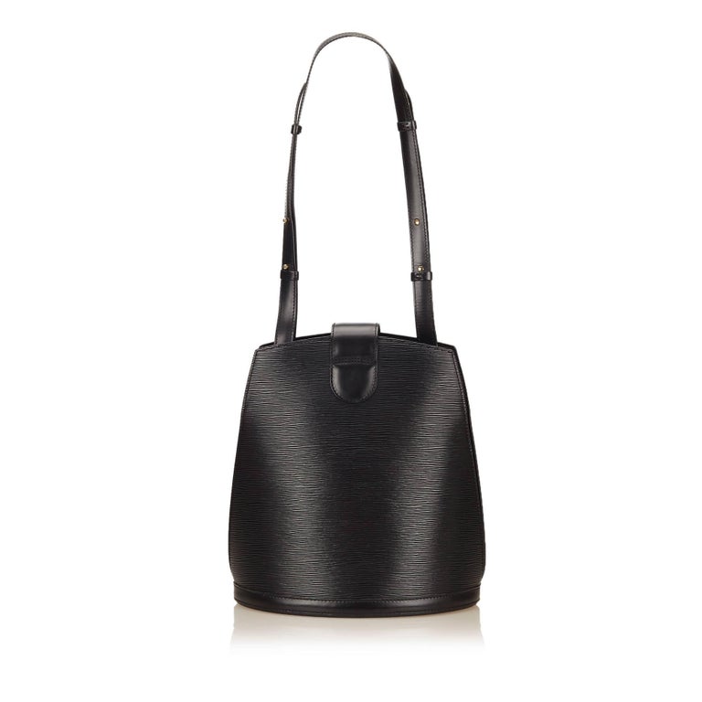 Louis Vuitton Black Epi Leather Cluny Bucket Shoulder Bag at 1stdibs