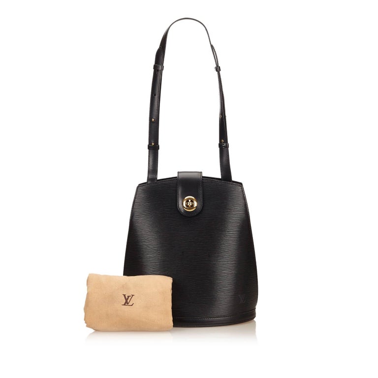 Louis Vuitton Black Epi Leather Cluny Bucket Shoulder Bag at 1stdibs