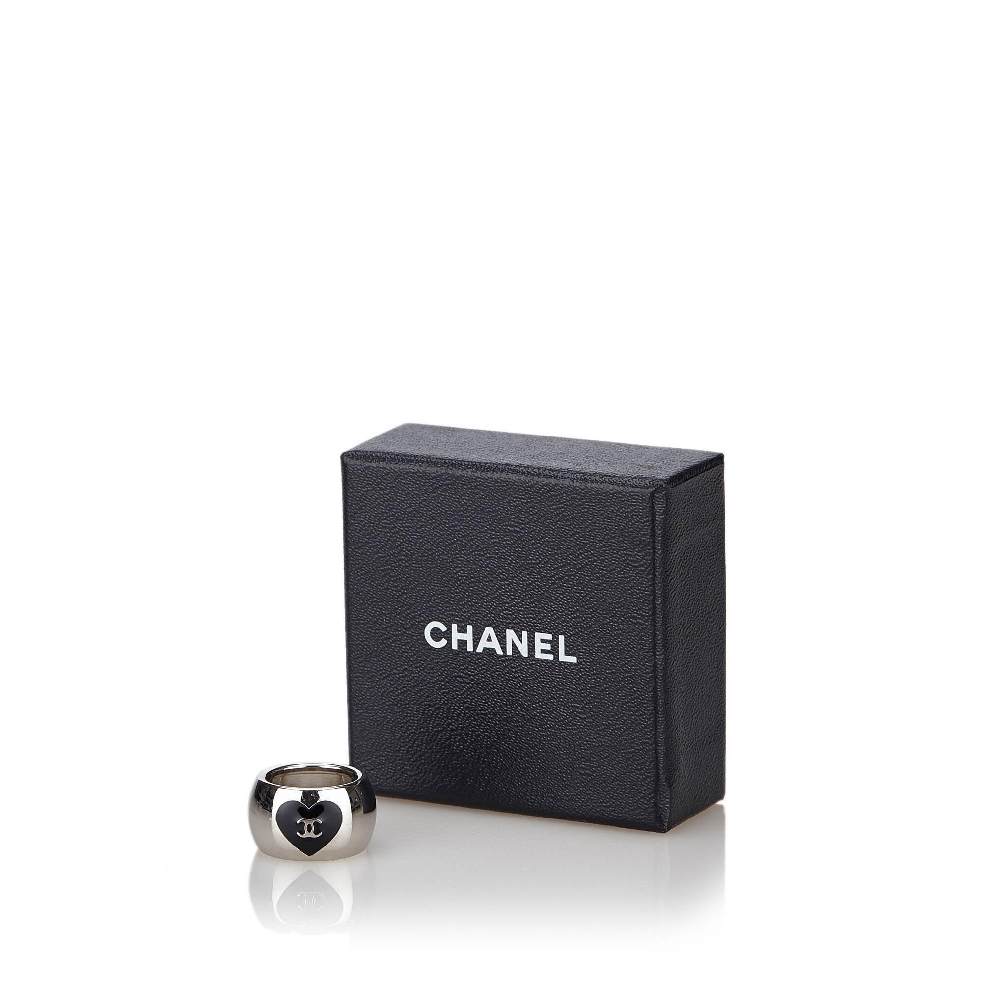 Chanel Silver Toned Black 