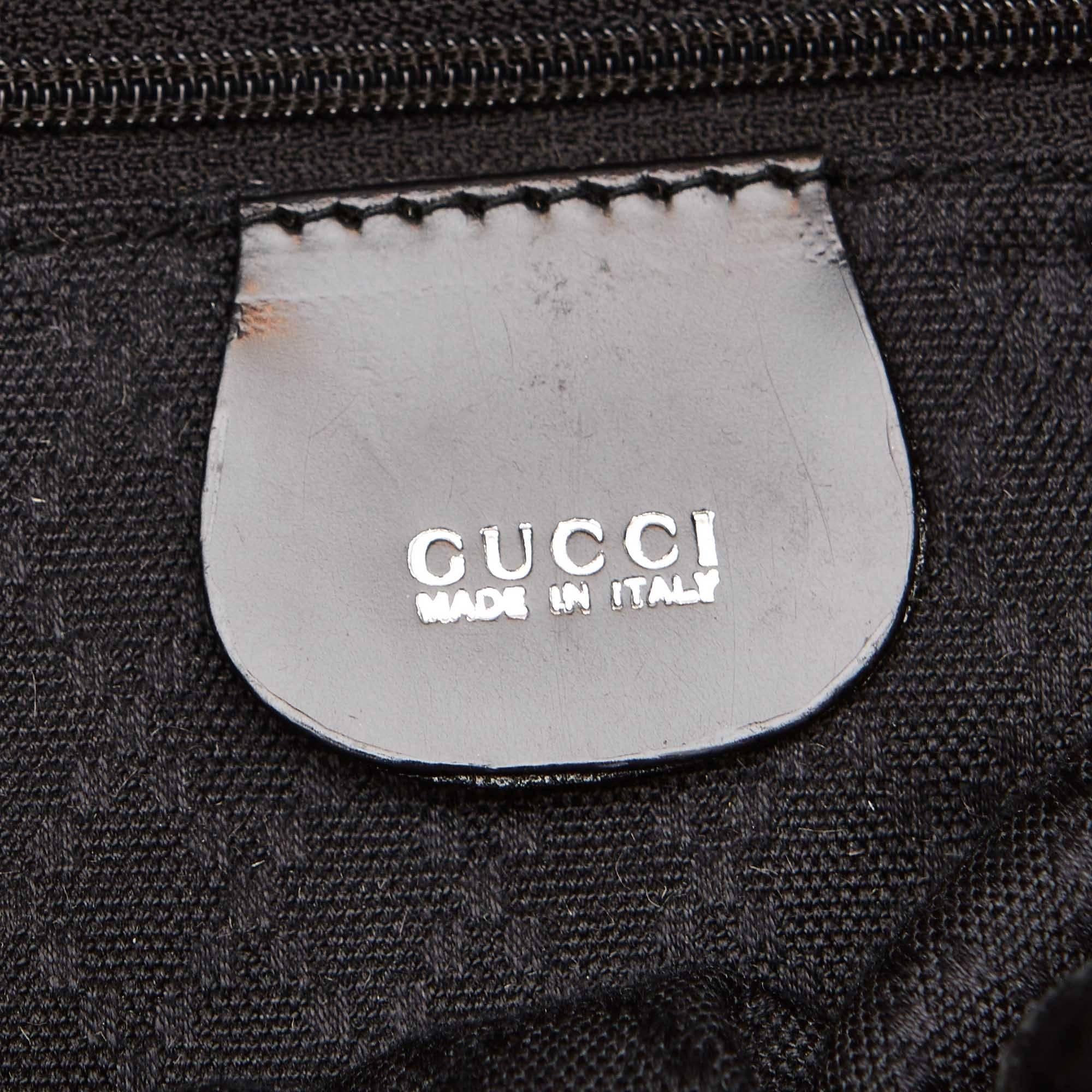 Gucci Black Bamboo Drawstring Backpack 2