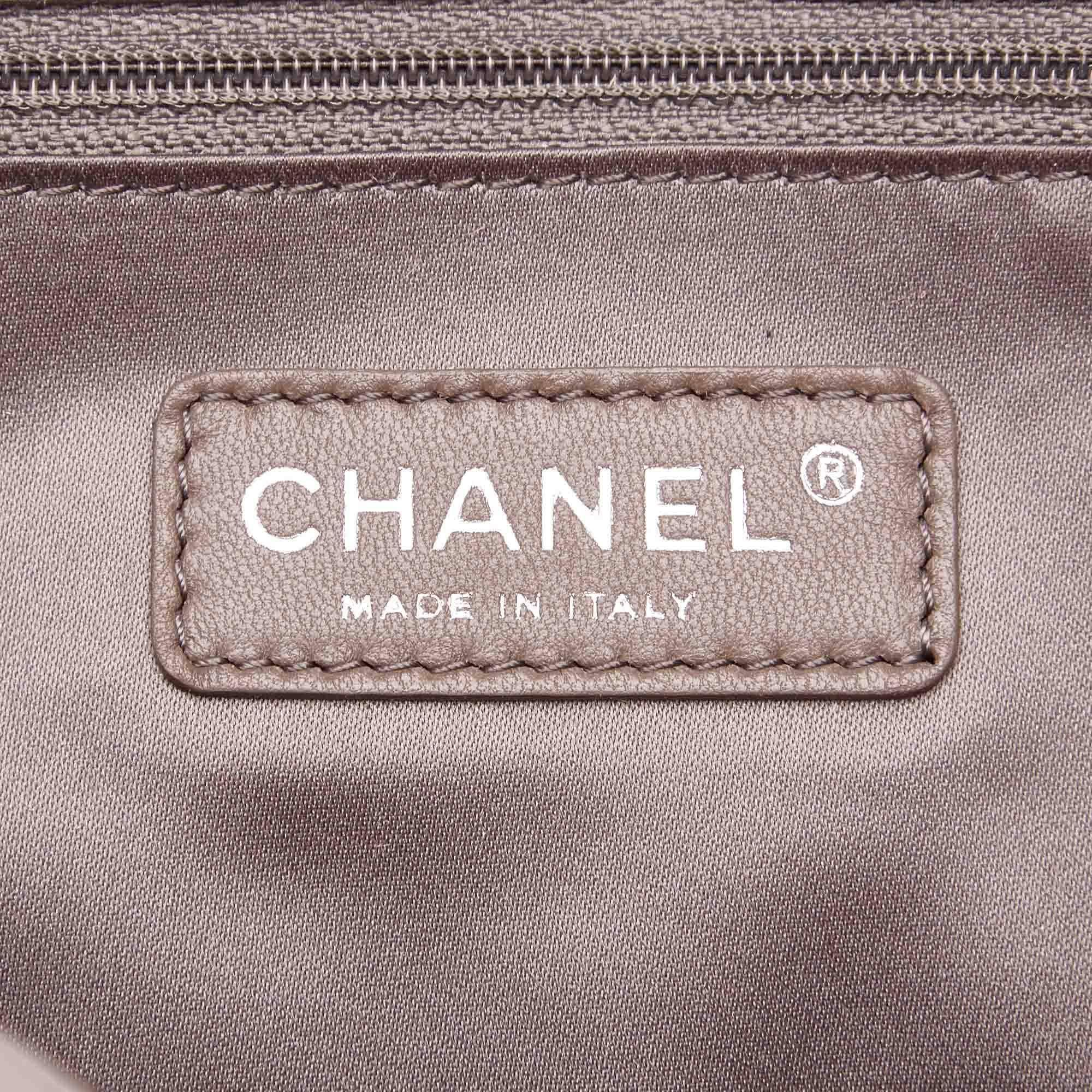 Chanel Gray Matelasse Quilted Lambskin Leather Flap Shoulder Bag  2