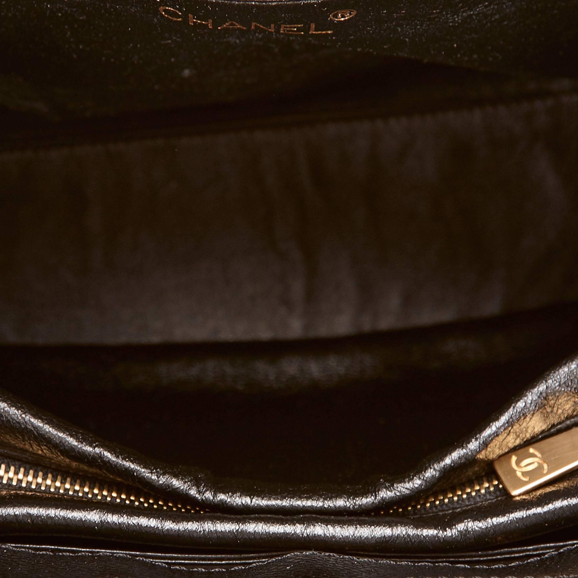 Chanel Black Matelasse Quilted Caviar Leather Shoulder Bag 3