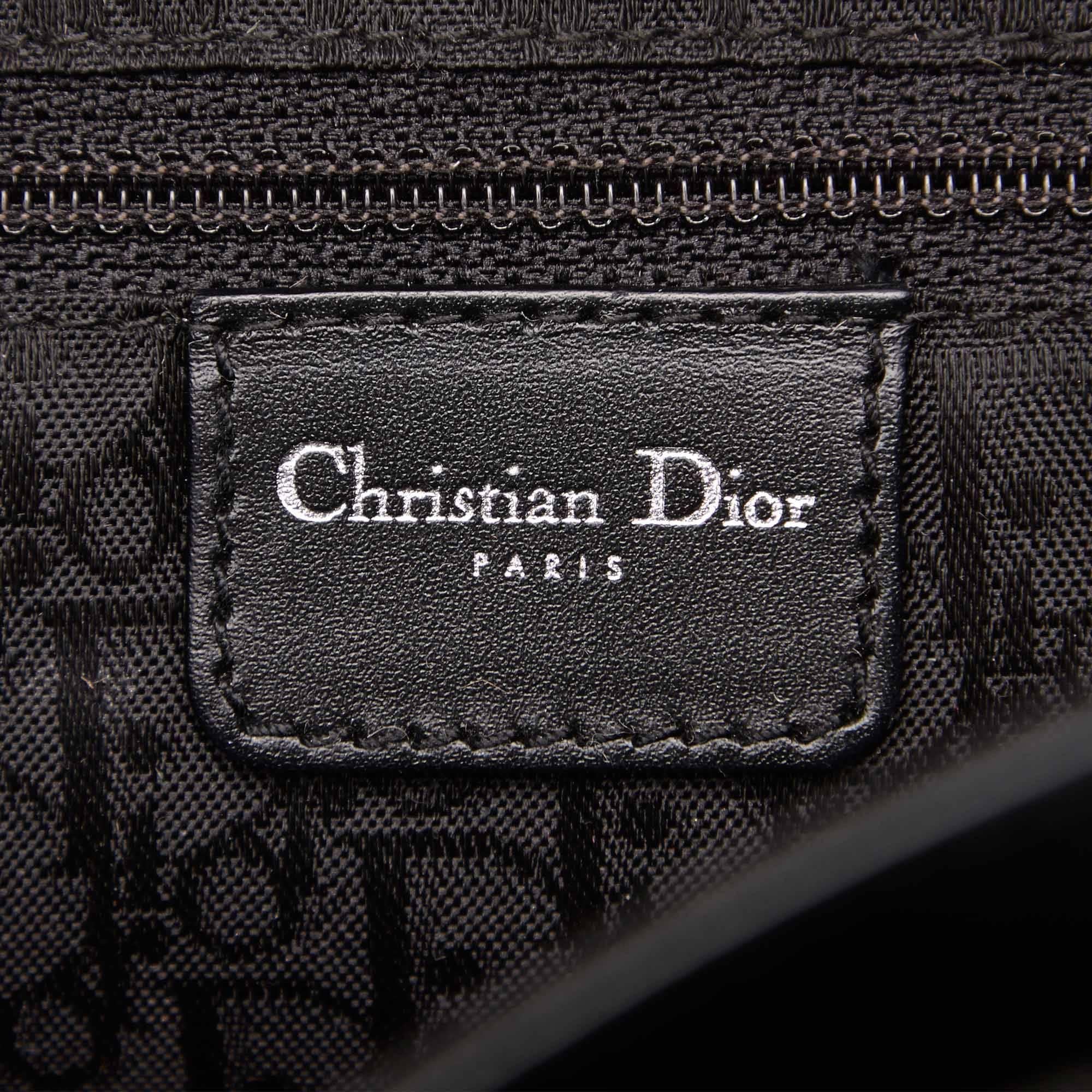 Christian Dior Black Leather Shoulder Bag  1