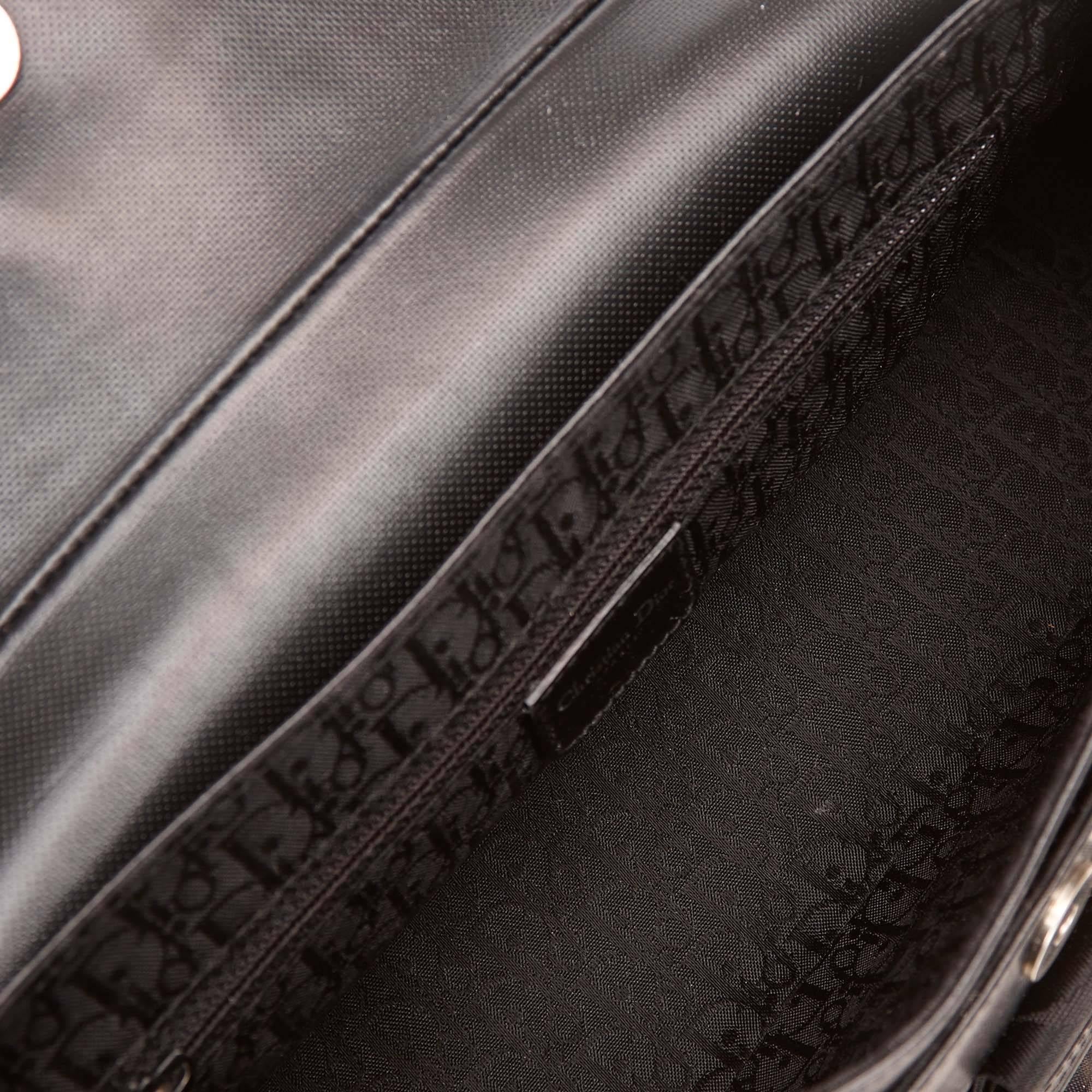 Christian Dior Black Leather Shoulder Bag  2