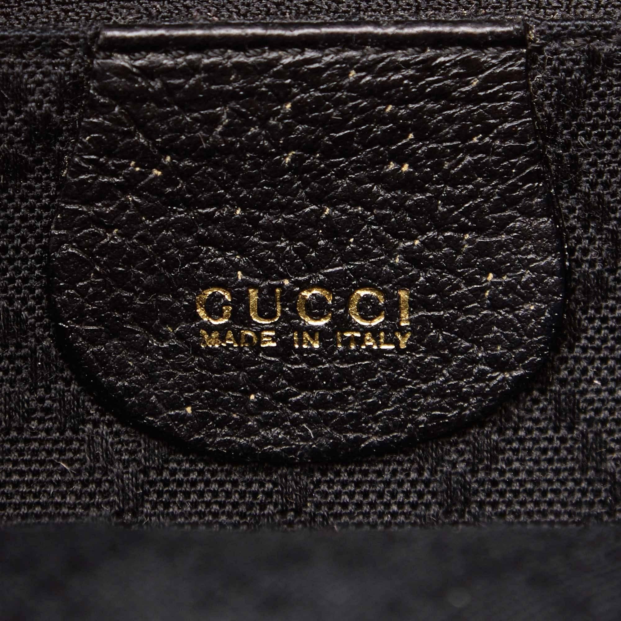 Gucci Black Suede Bamboo Backpack 1