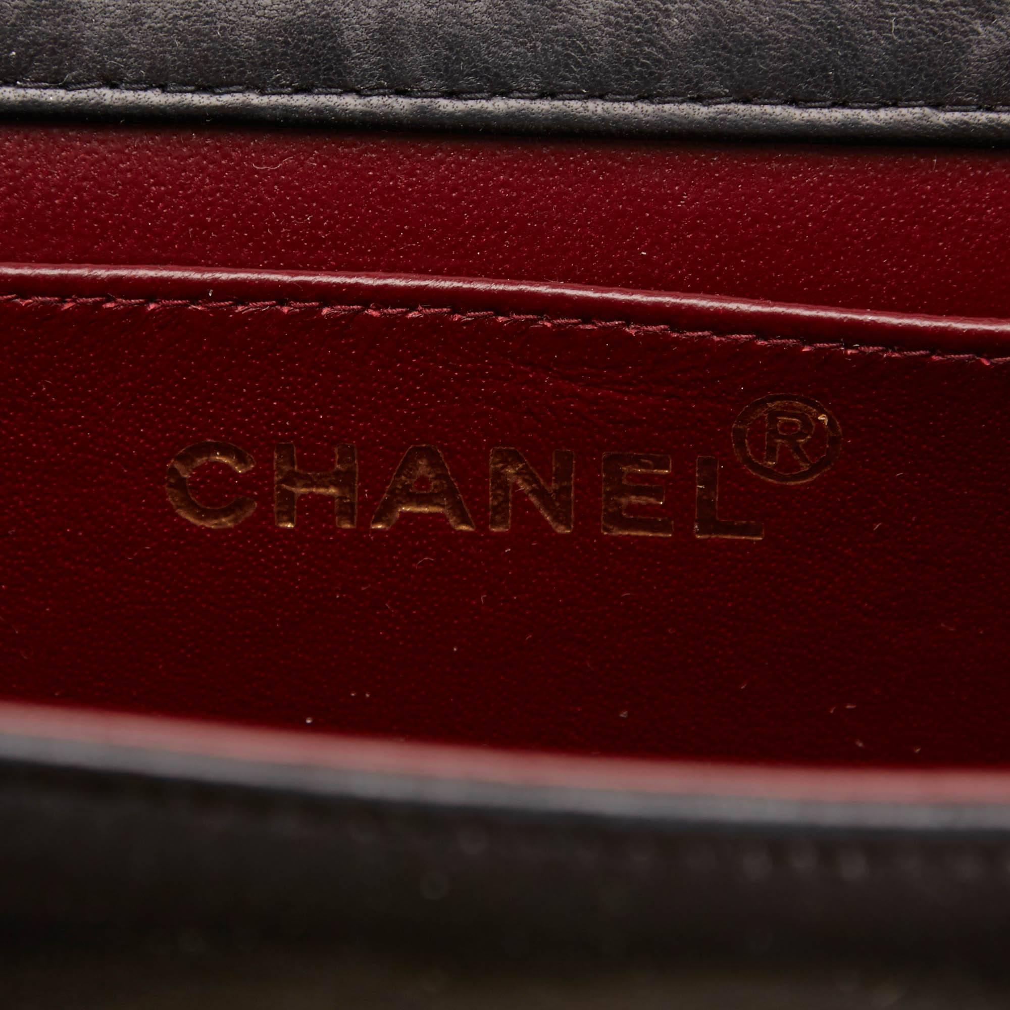 Chanel Black Quilted Lambskin Full Flap Shoulder Bag 1